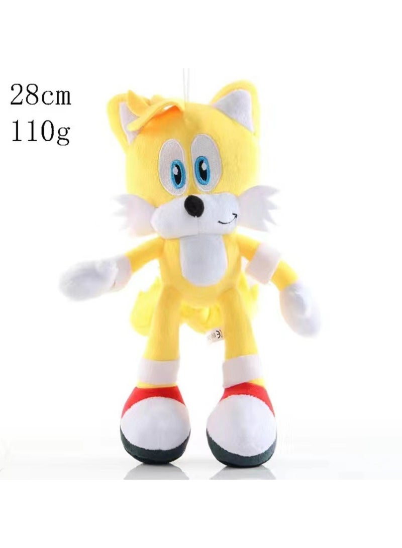 New Super Sonic Mouse Super Sonic Plush Toy Sonic Cartoon Plush Toy Doll Backpack Doll Children's Gift (Yellow-28CM) - Image 2